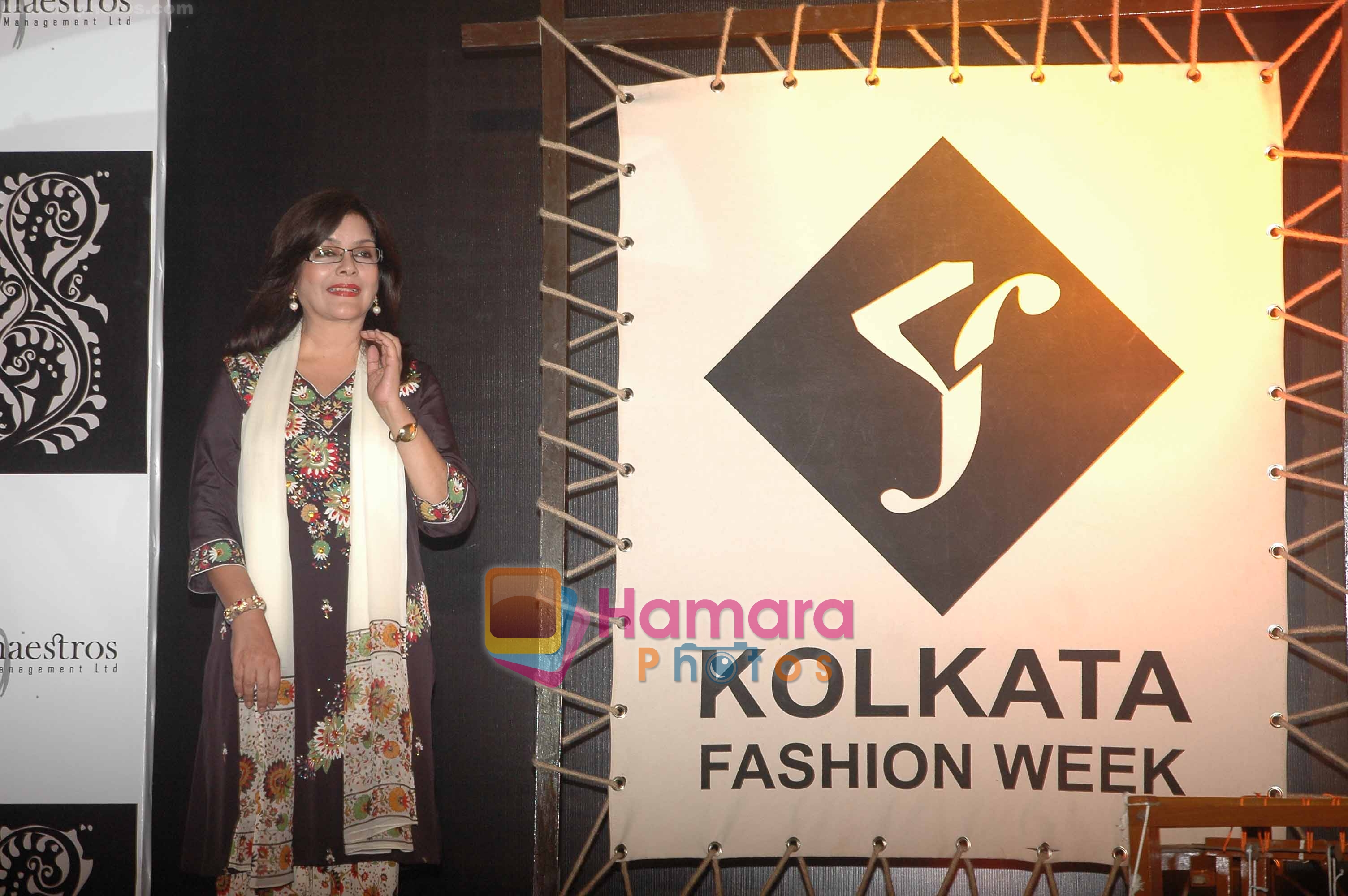Zeenat Aman at the Launch of Kolkata Fashion Week in Kolkata on 18th Feb 2009 