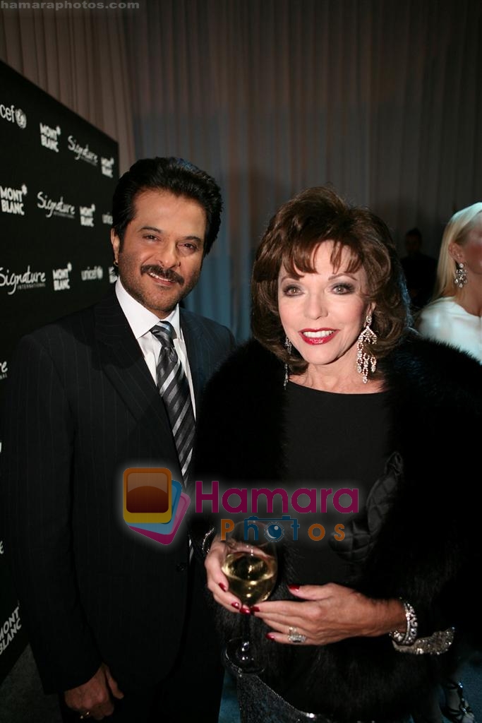 Anil Kapoor & Joan Collins at the _Montblanc Signature for Good_ Charity Initiative Gala on 20th Feb 2009