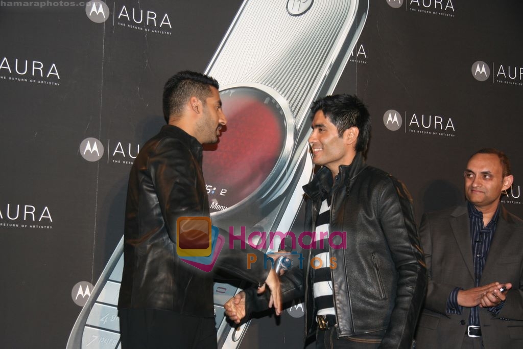 Abhishek Bachchan unveils Motorola Aura range in Vie Lounge, Juhu, Mumbai on 26th Feb 2009 