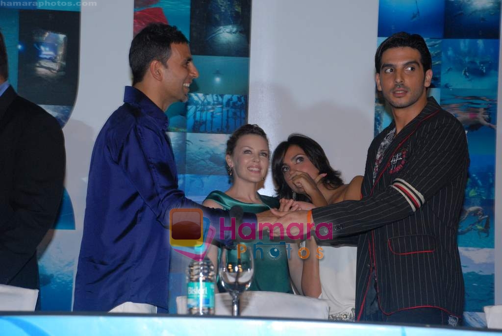 Akshay Kumar, Zayed Khan at the Press Conference of the film Blue in Rennaissance Hotel, Powai on 6th March 2009 