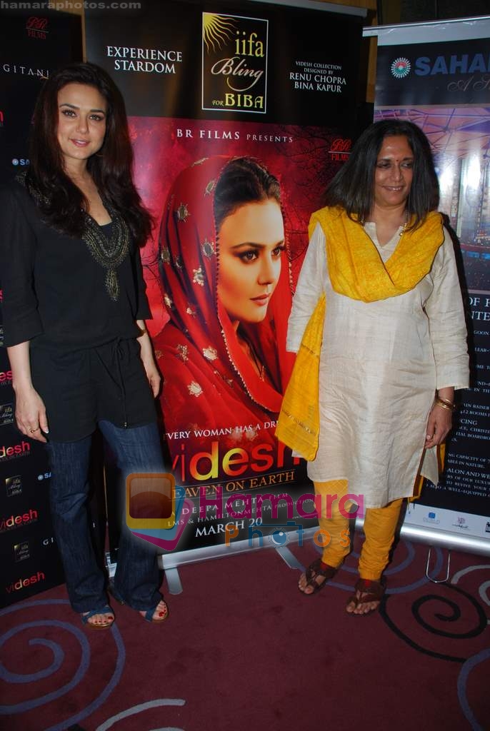 Preity Zinta, Deepa Mehta at the promotion of film Videshi in Sahara Star on 12th March 2009 