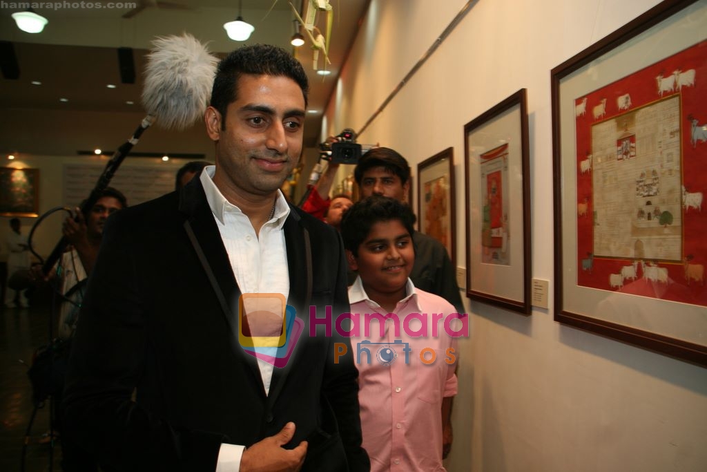 Abhishek Bachchan at Harmony Exhibition in Jehangir Art Gallery, Mumbai on 13th March 2009 