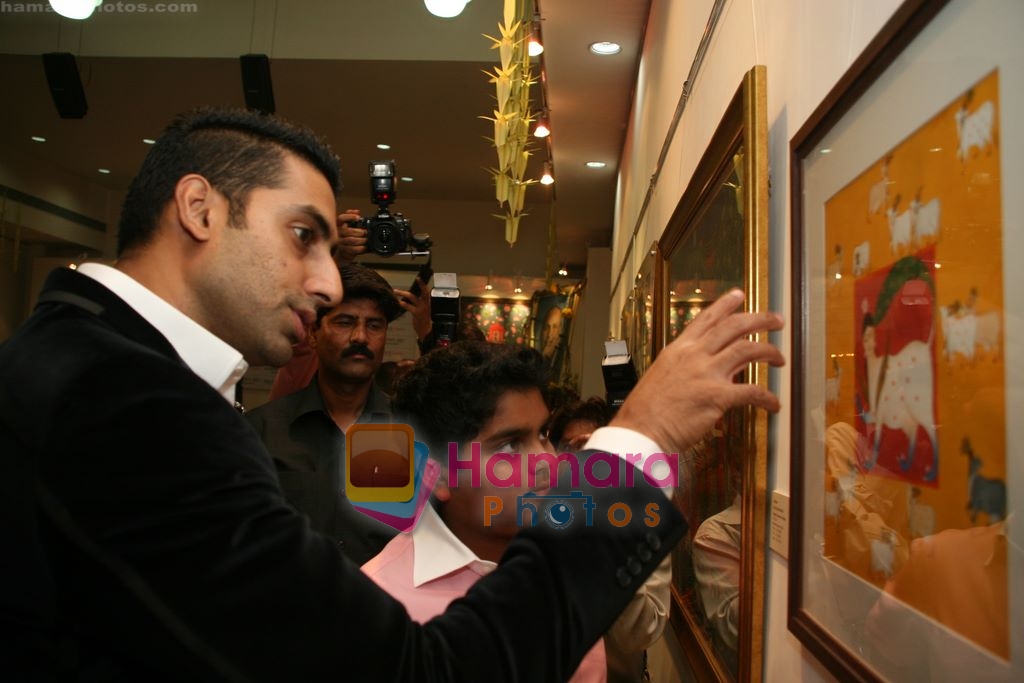 Abhishek Bachchan at Harmony Exhibition in Jehangir Art Gallery, Mumbai on 13th March 2009 