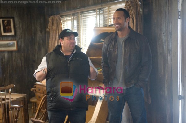 Andy Fickman, Dwayne Johnson in still from the movie Race to Witch Mountain