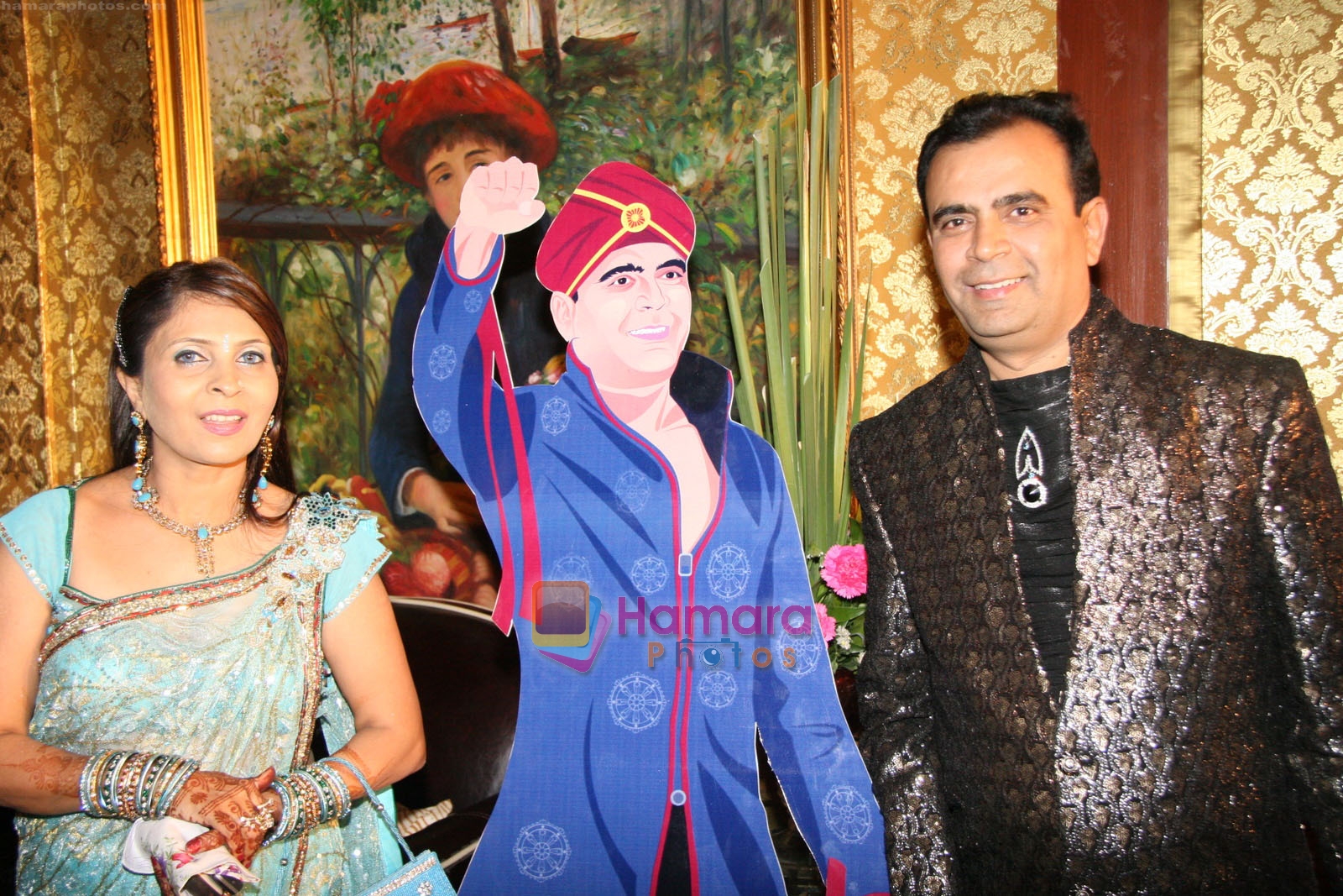 yogesh lakhani & his wife with standy at Annual Party by Yogesh Lakhani in Royal Palms, Goregaon east on 21st March 2009