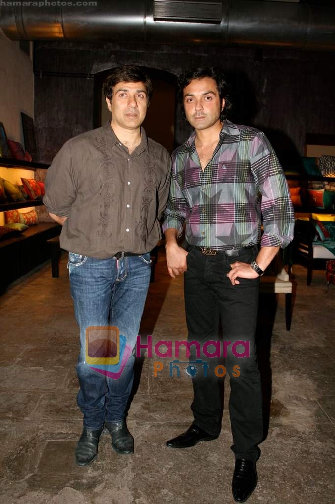Sunny Deol, Bobby Deol at Tania Deol's interiors at Good Earth on 4th April 2009 