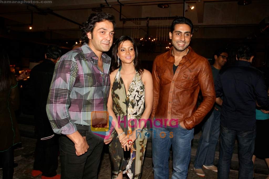 Bobby Deol, Tania Deol, Abhishek Bachchan at Tania Deol's interiors at Good Earth on 4th April 2009 