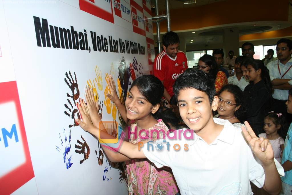 Tanvi Lonkar and Tanay Chedda at BIG 92.7 FM's show Vote Kar Ke Hi Chill Maar in Mumbai on 28th April 2009 
