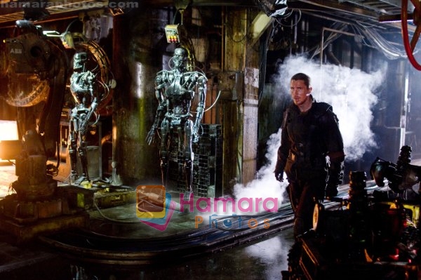 Christian Bale in still from the movie Terminator Salvation 
