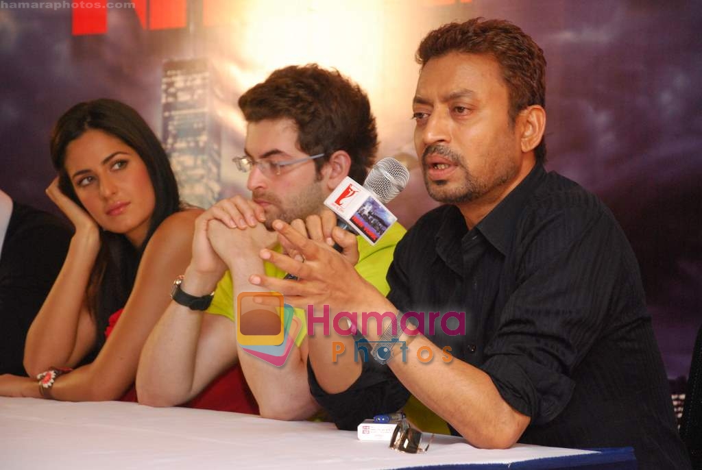 Irrfan Khan, Neil Mukesh, Katrina Kaif at New York film press meet in Yashraj on 17th June 2009 