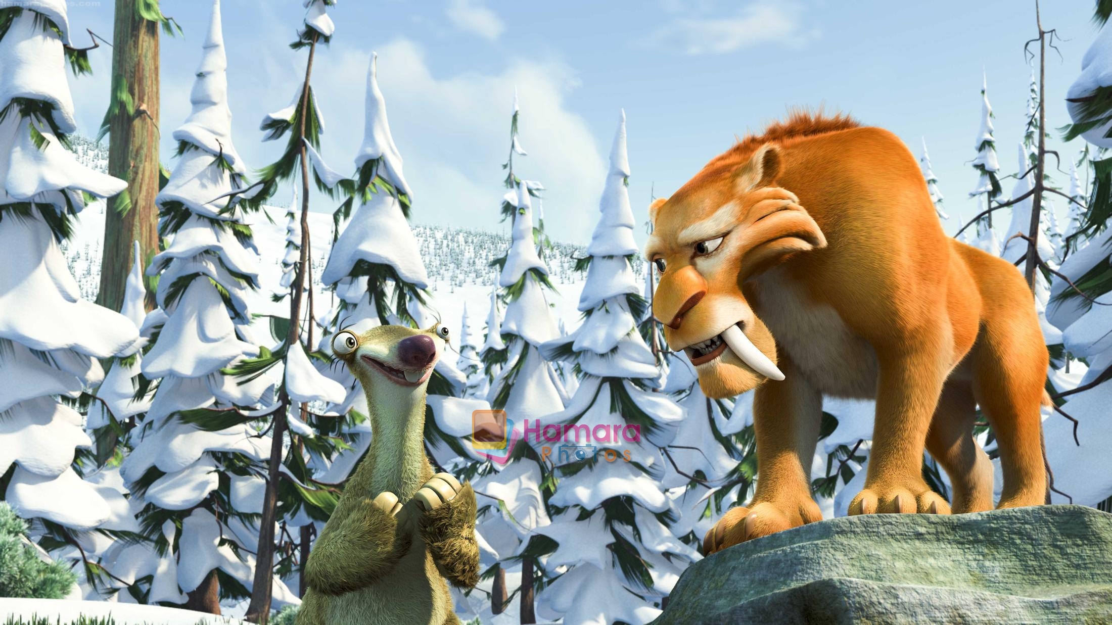 Sid with Diego in the still from movie Ice Age 3