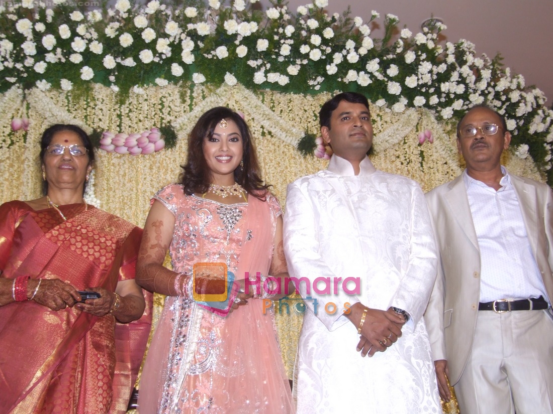 South actress Meena's wedding reception on 1st Jan 2009.