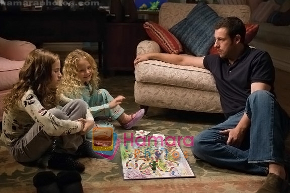 Adam Sandler, Maude Apatow, Iris Apatow in still from the movie Funny People
