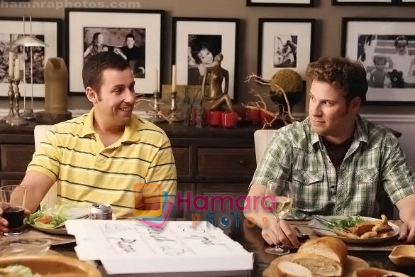 Adam Sandler, Seth Rogen in still from the movie Funny People 
