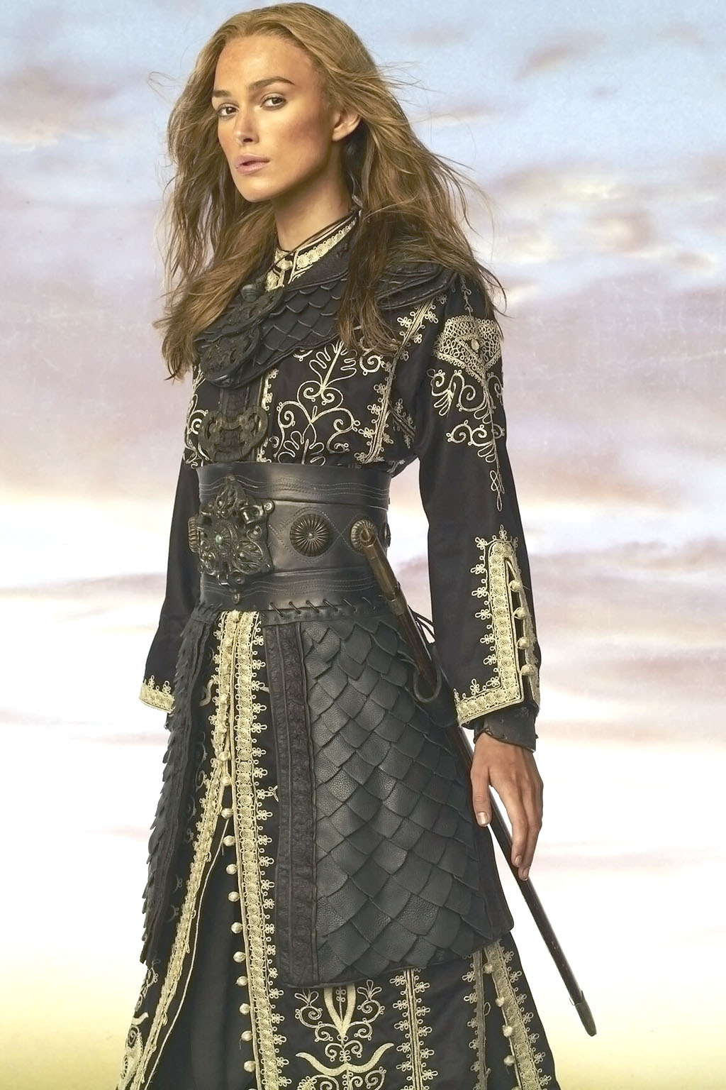 Keira Knightley posing for the promos of the movie PIRATES OF THE CARIBBEAN AT WORLDS END 