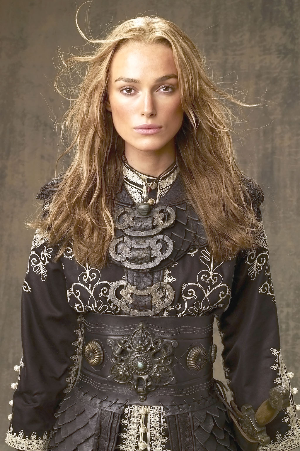 Keira Knightley posing for the promos of the movie PIRATES OF THE CARIBBEAN AT WORLDS END 