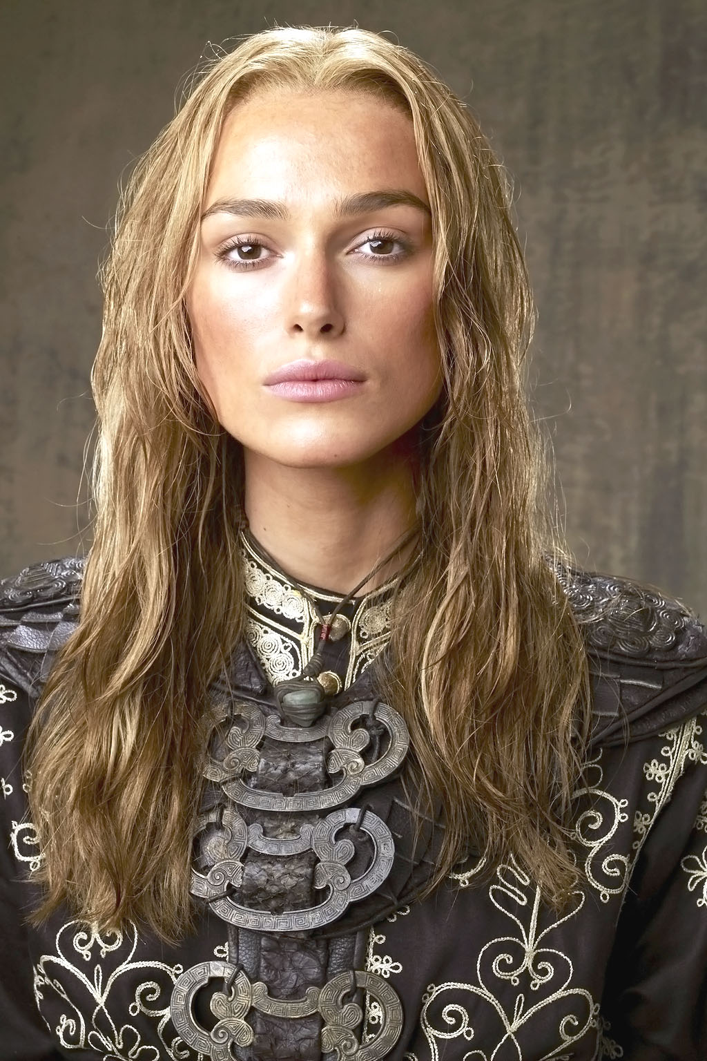 Keira Knightley posing for the promos of the movie PIRATES OF THE CARIBBEAN AT WORLDS END 