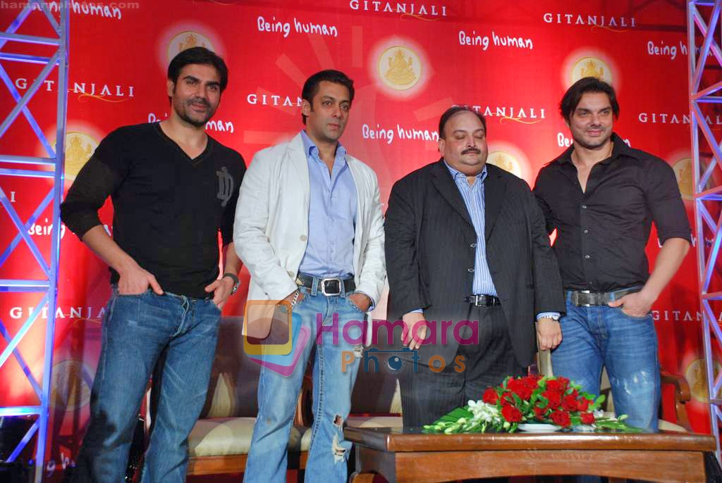 Salman Khan, Arbaaz Khan, Sohail Khan at Being Human Coin launch in Taj Land's End on 15th Sep 2009 