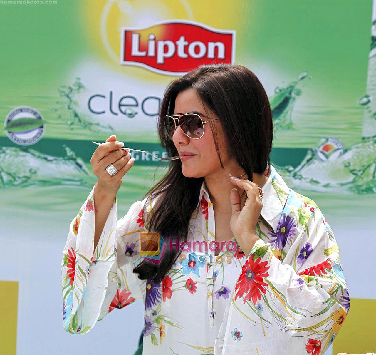 Kaykashan Patel indulging at the launch of Lipton Clear Green in Mumbai on 15th Sep 2009
