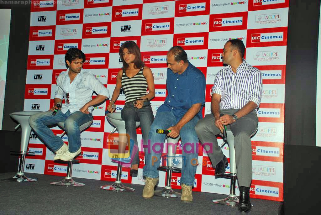 Priyanka Chopra, Harman Baweja, Ashutosh Gowarikar at the Press conference of What's Your Raashee at BIG Cinemas in Ghatkopar on 17th Sep 2009 