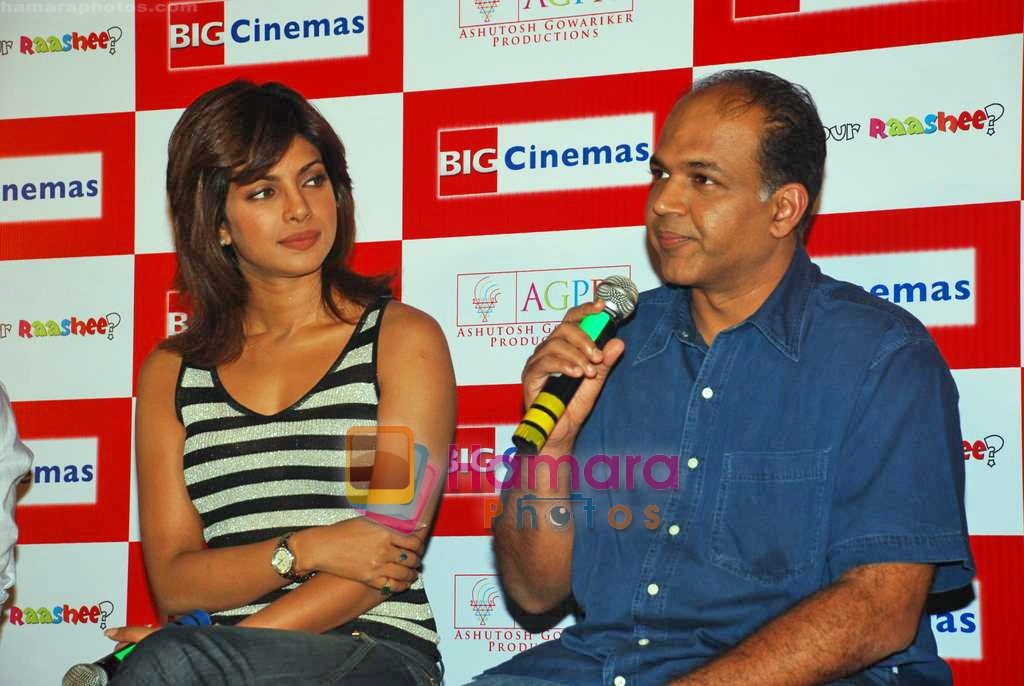 Priyanka Chopra, Ashutosh Gowarikar at the Press conference of What's Your Raashee at BIG Cinemas in Ghatkopar on 17th Sep 2009 