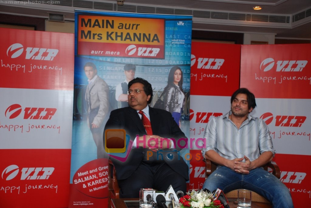 Sohail Khan at VIP-Main aur Mrs Khanna media meet in Taj Land's End, Mumbai on 17th Sep 2009 