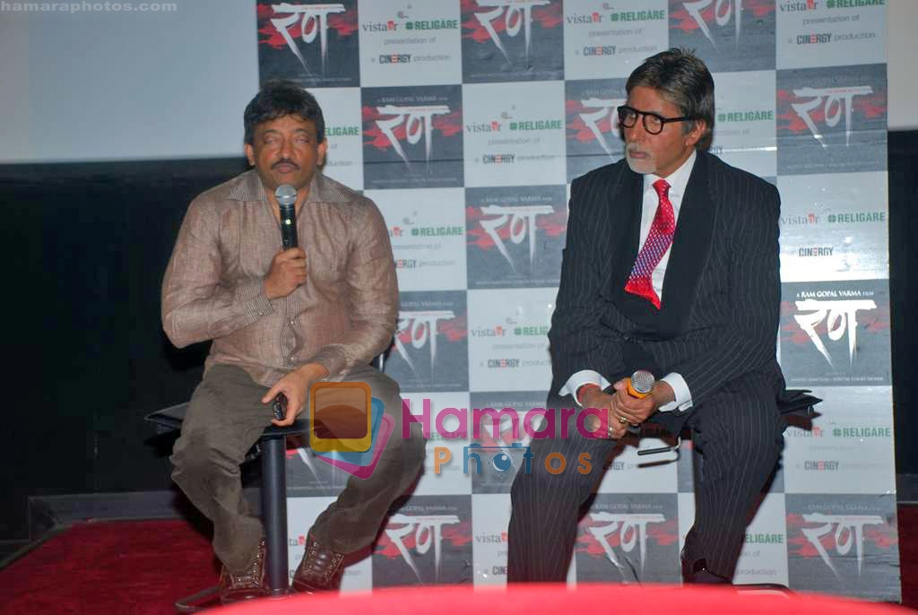 Amitabh Bachchan, Ram Gopal Verma at Rann's first look in PVR on 10th Oct 2009 