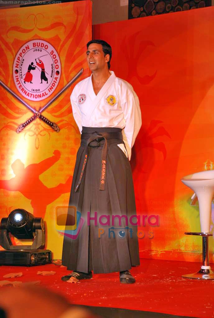 Akshay Kumar honoured with a Katana and a sixth degree Black Belt in Kuyukai Gojuryu Karate in Novotel on 12th Oct 2009 