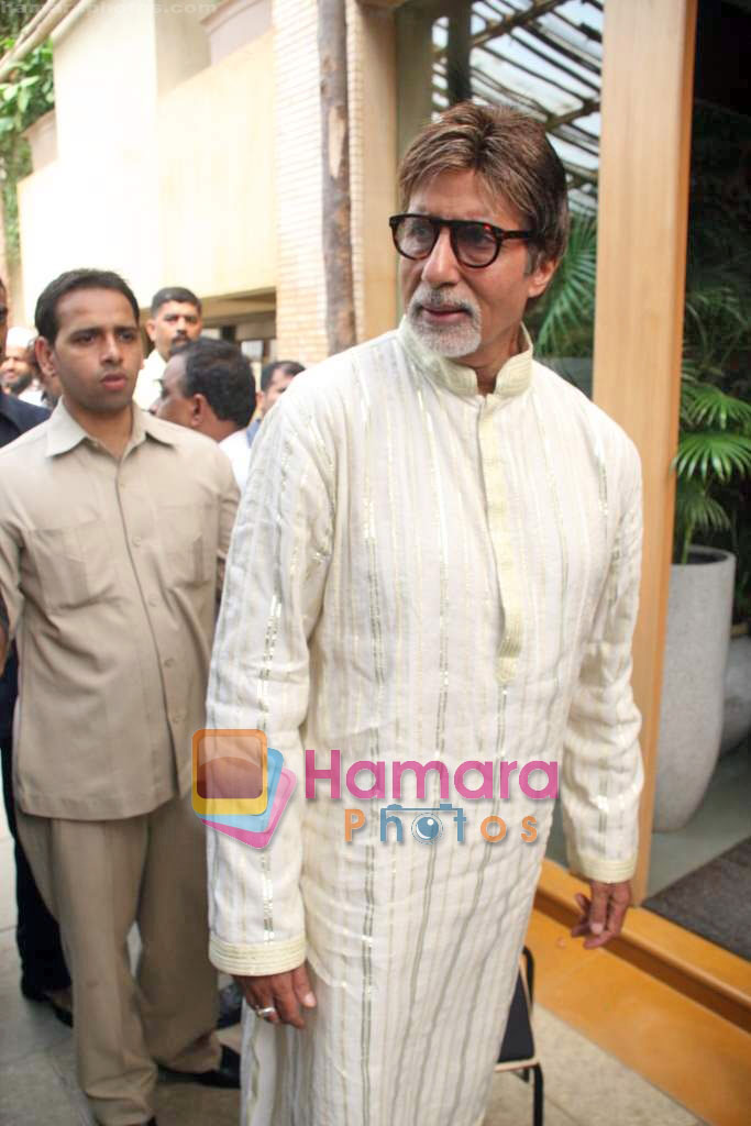 Amitabh Bachchan on the occasion of his birthday in Amitabh's Residence, Juhu on 11th Oct 2009 