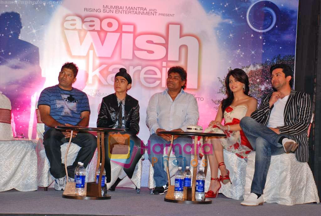 Aftab Shivdasani, Aamna Shariff, Johnny Lever at the Music release of film Aao Wish Karein in Mumbai on 23rd Oct 2009 
