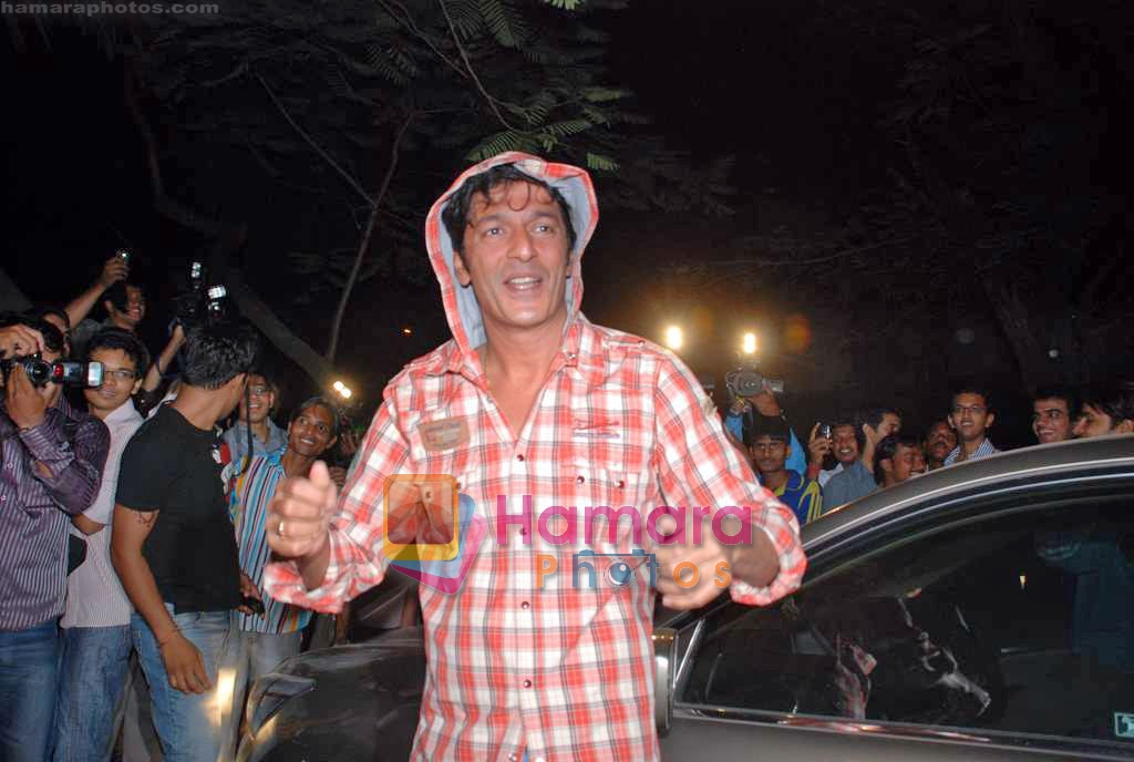 Chunky Pandey at Hrithik's mom Pinky Roshan's bash in Juhu Residence on 25th Oct 2009 