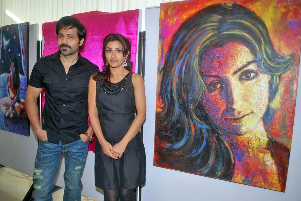 Emraan Hashmi, Soha Ali Khan at Tum Mile 3-d painting launch on 29th Oct 2009 