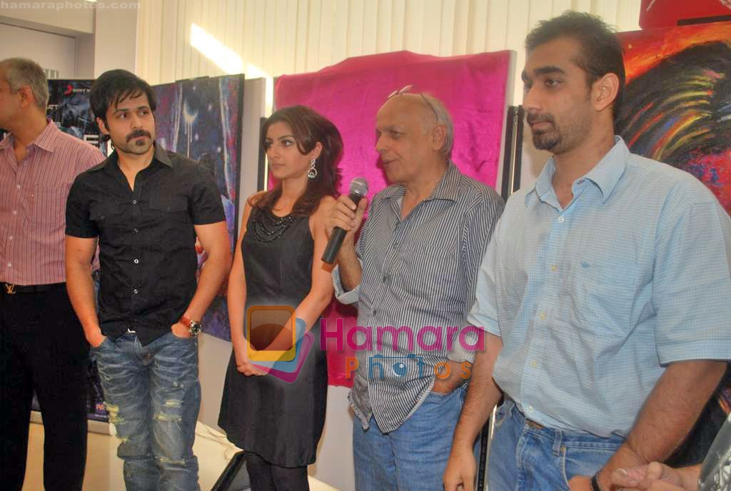 Mahesh Bhatt, Emraan Hashmi, Soha Ali Khan, Kunal Deshmukh at Tum Mile 3-d painting launch on 29th Oct 2009 