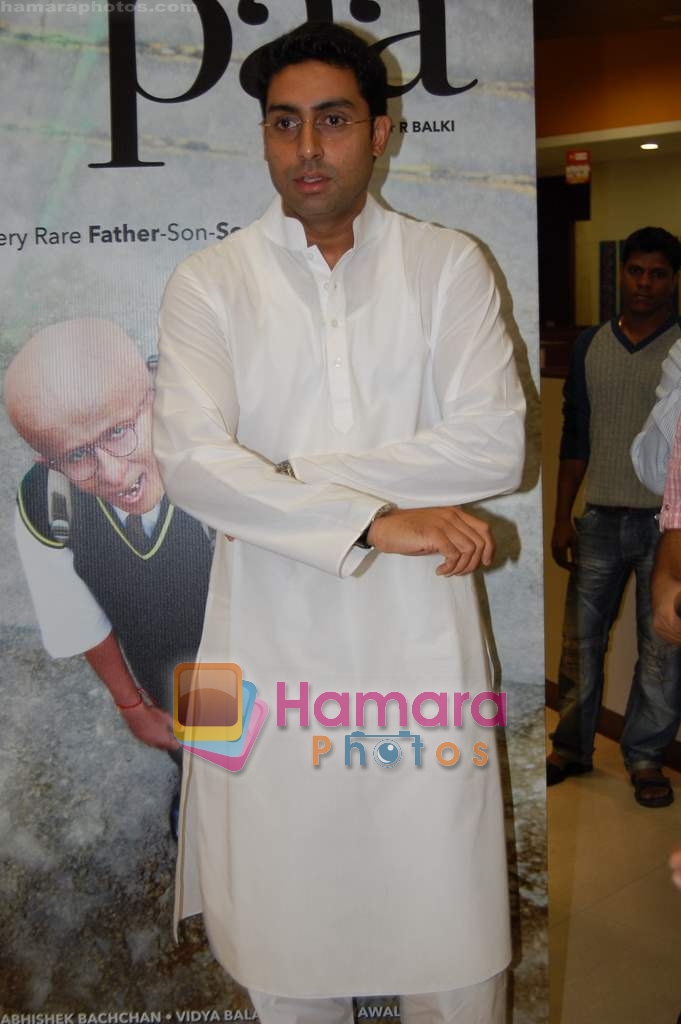 Abhishek Bachchan promotes film Paa at BIG FM 92.7 in Mumbai on 16th Nov 2009  