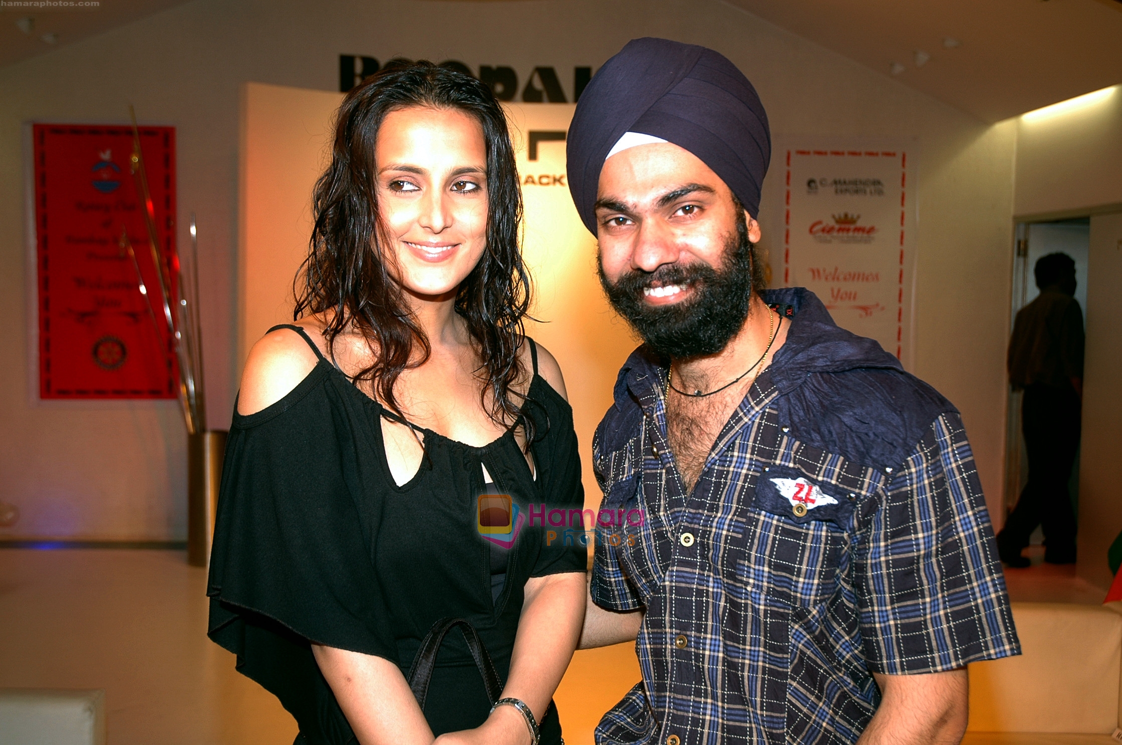 Bollywood designer A D Singh with Tulip Joshi 