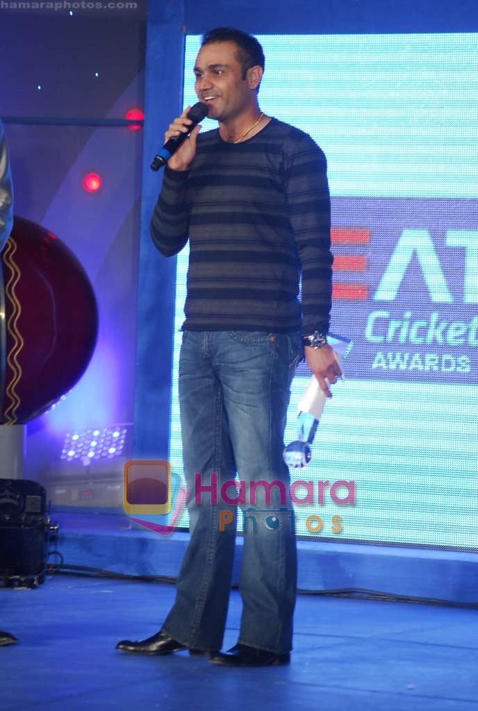 Virender Sehwag at the Felicitation function for Stalwarts of International Cricket by CEAT Cricket Rating in Mumbai on 29th Nov 2009 