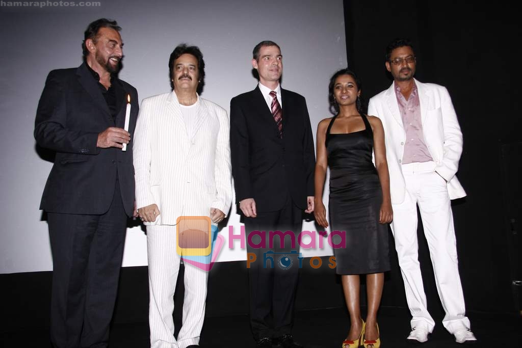 Kabir Bedi, Irrfan Khan, Akbar Khan at the launch of 2nd Rendezvous with French Cinema in India in Fun Cinemas on 2nd Dec 2009 