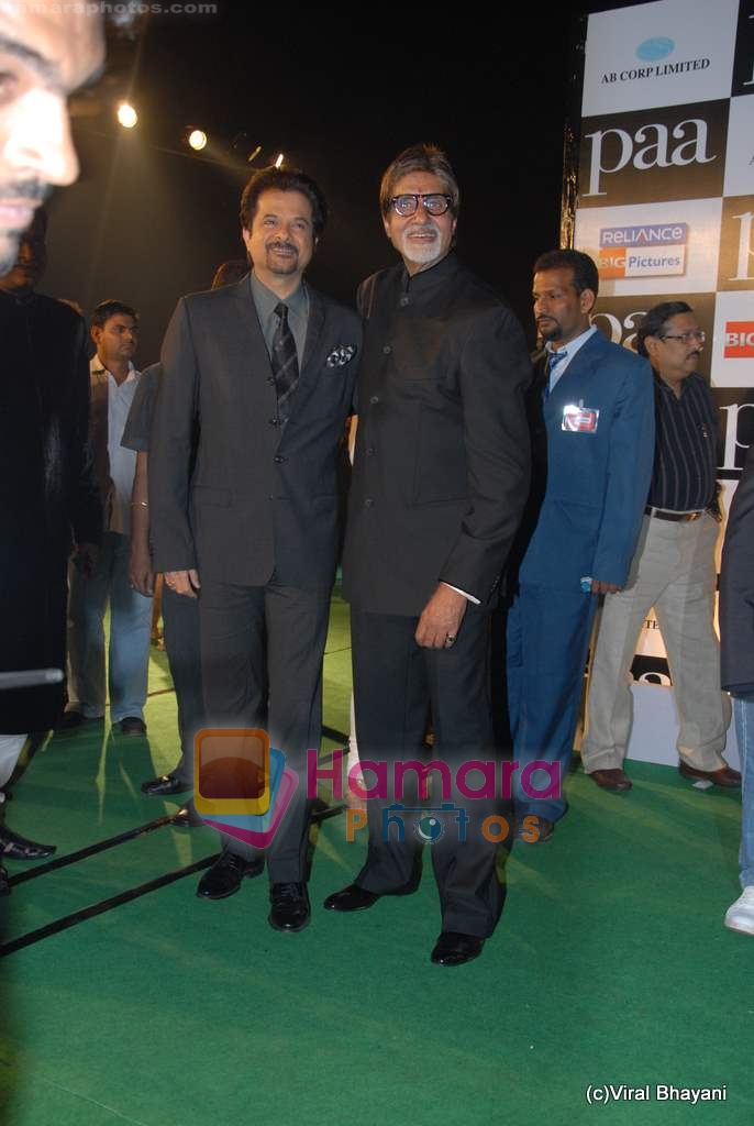 Anil Kapoor, Amitabh Bachchan at Paa premiere in Mumbai on 3rd Dec 2009 