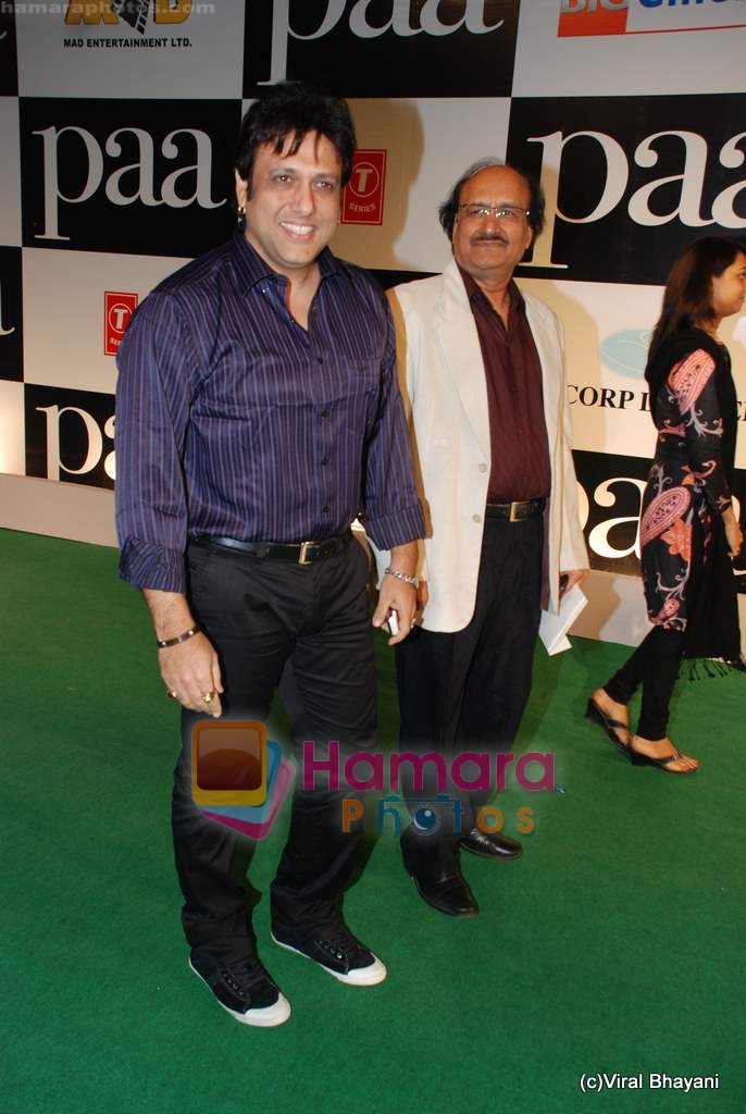 Govinda at Paa premiere in Mumbai on 3rd Dec 2009 