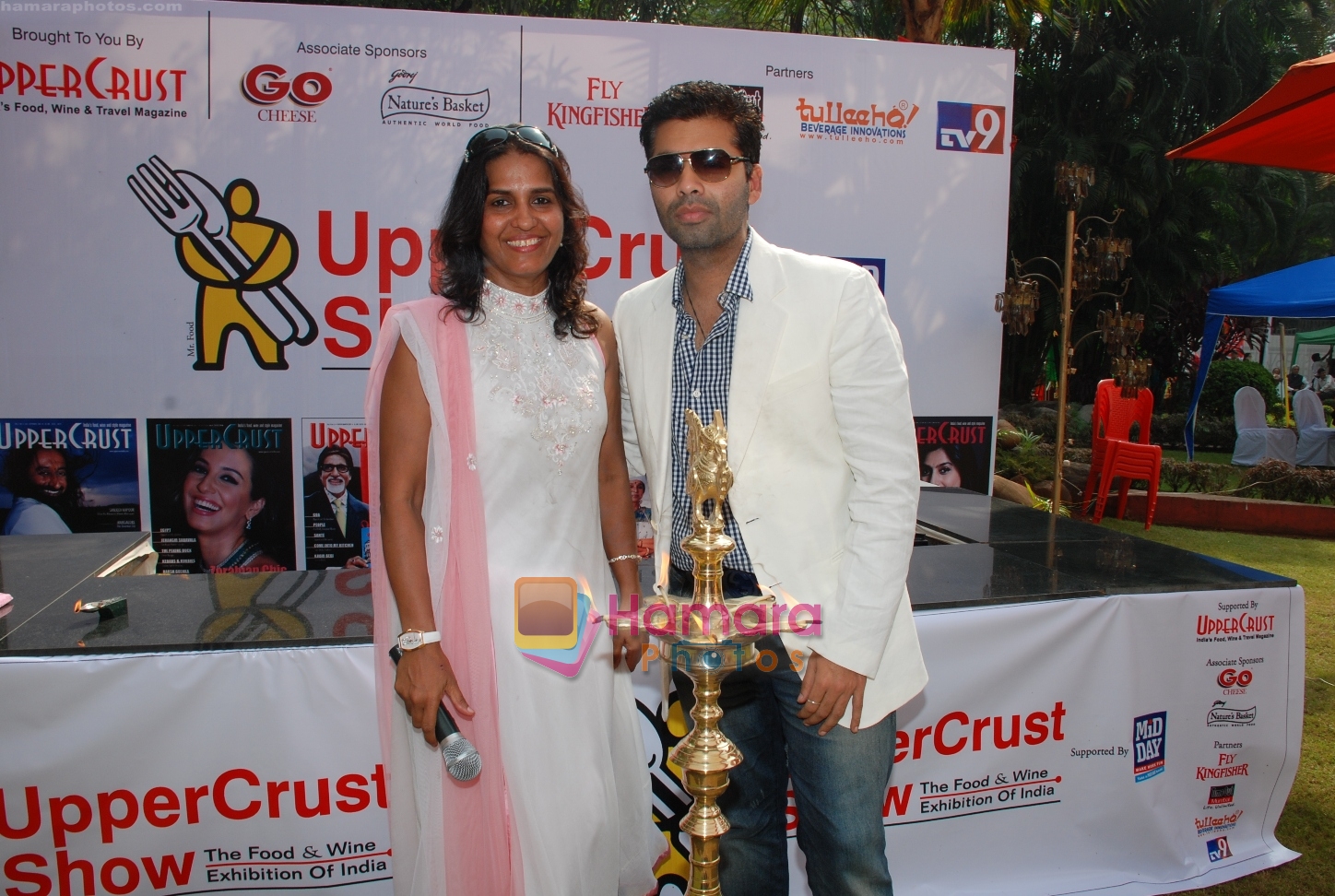 Farzana Contractor and Karan Johar at the launch of the 7th annual UpperCrust Show in Mumbai on 4th Dec 2009
