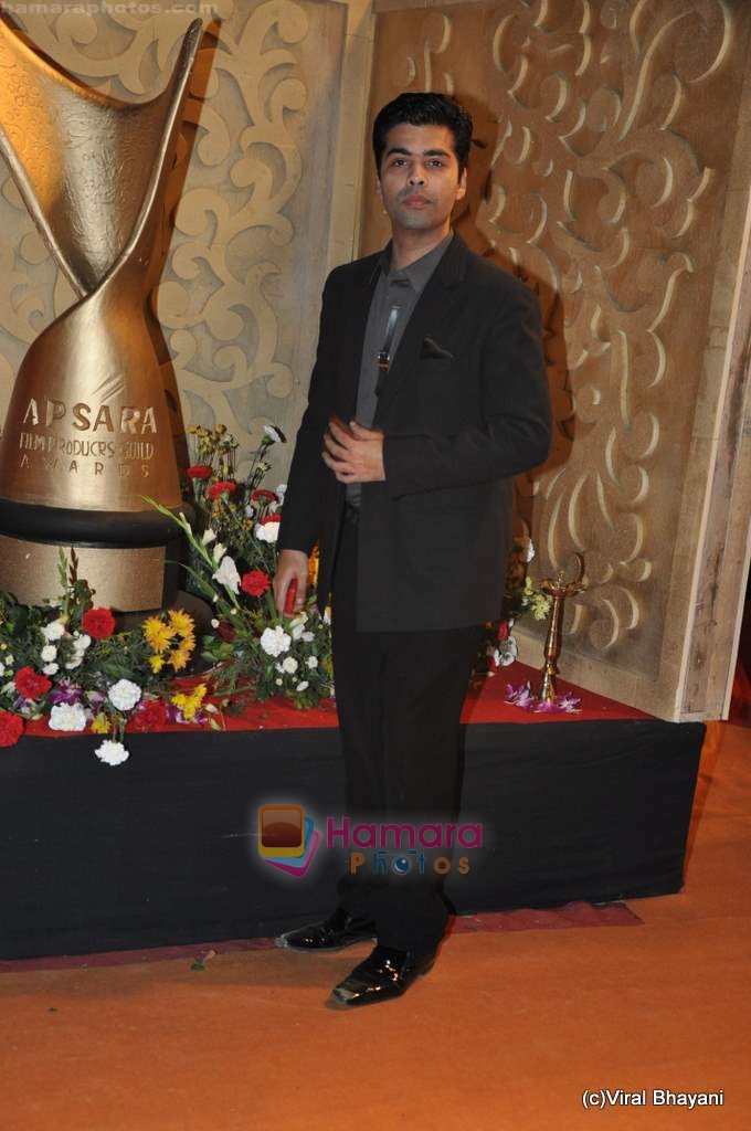 Karan Johar at the Red Carpet of Apsara Awards in Chitrakot Grounds on 8th Jan 2009 