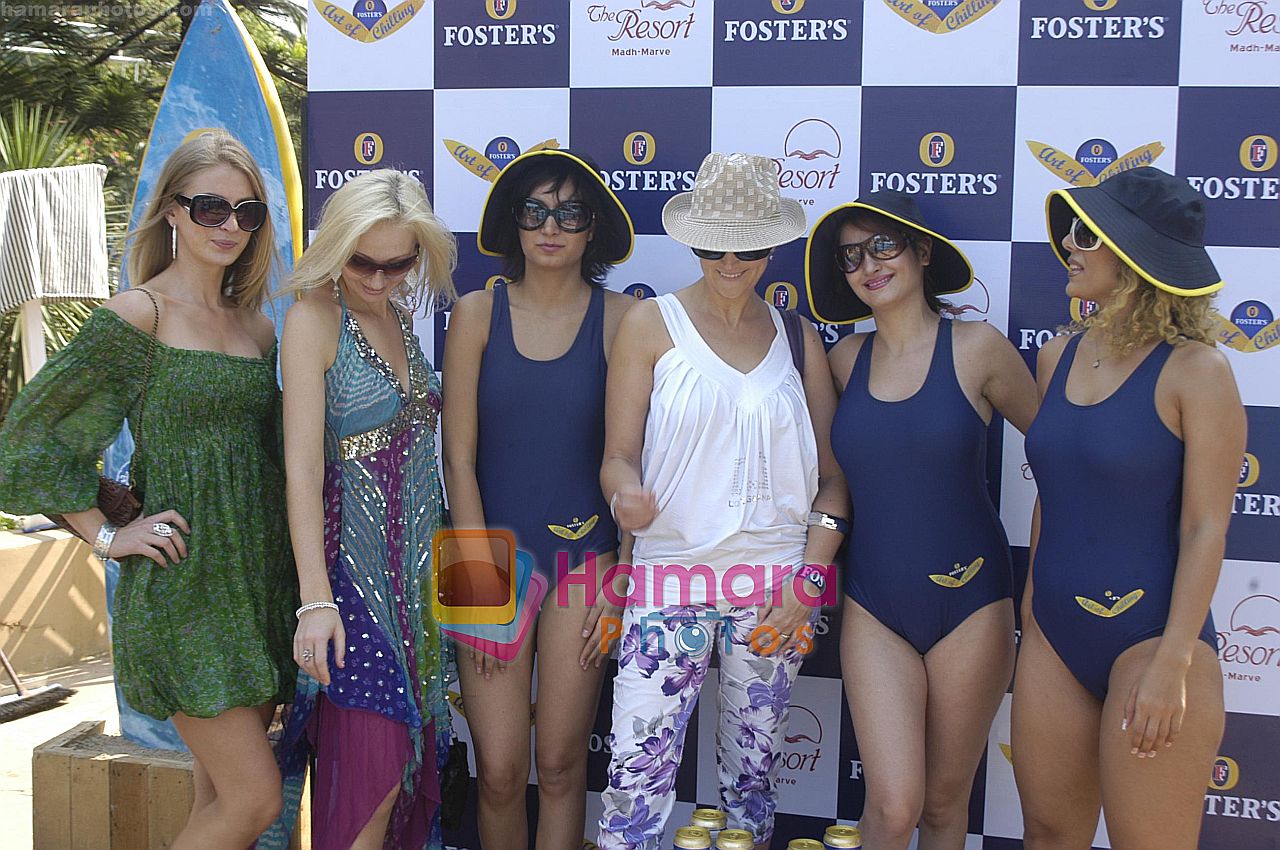 Model at Fosters brunch in Madh on 16th Jan 2010 