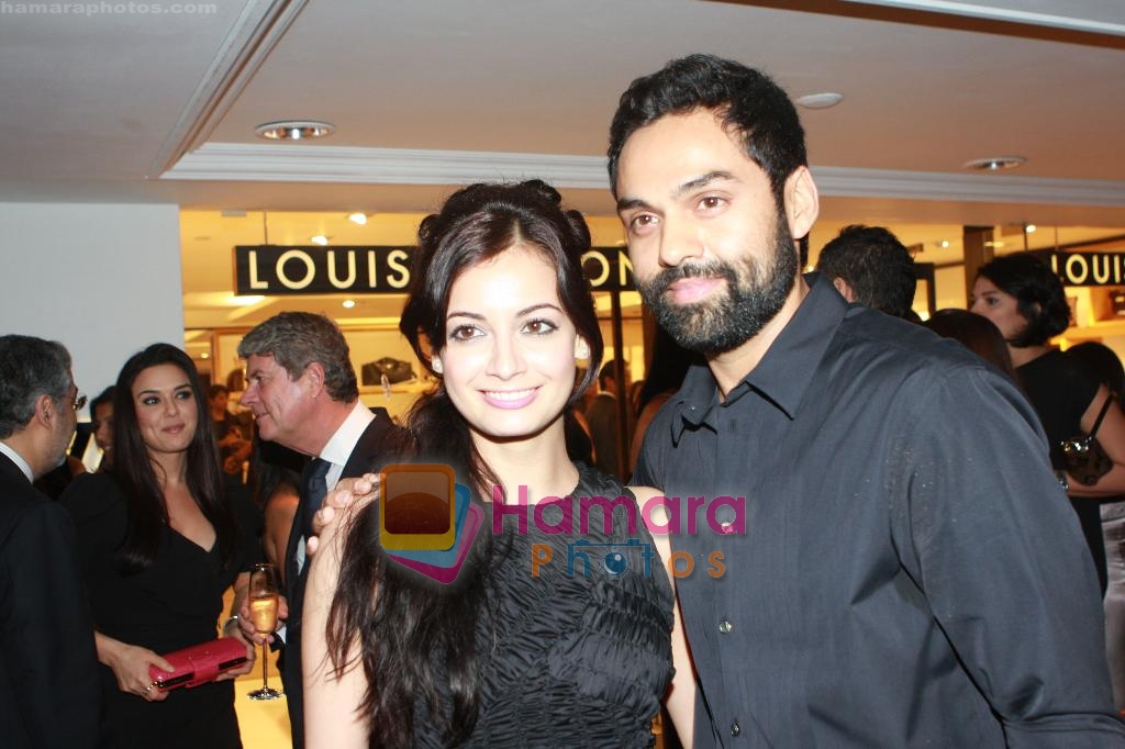 Dia Mirza, Abhay Deol at Louis Vuitton store opneing on 21st Jan 2010 