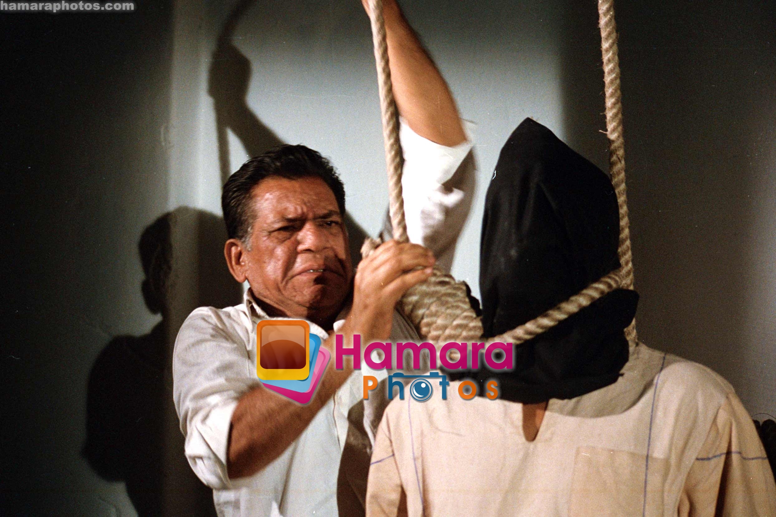 Om Puri in the still from movie The Hangman 