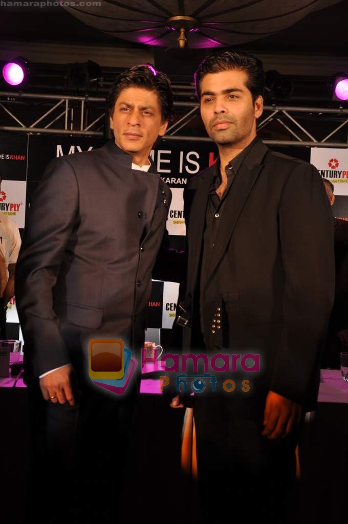 Shahrukh Khan, Karan Johar ties up with Century plywood for film My Name is Khan in JW Marriott on 28th Jan 2010 