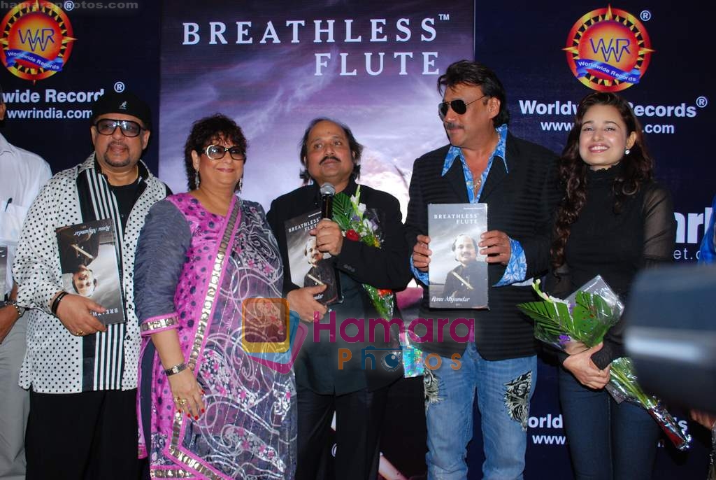 Yuvika Chaudhary, Jackie Shroff at Pandit Ronu Majumdar's Album Launch in Mumbai on 28th Jan 2010 