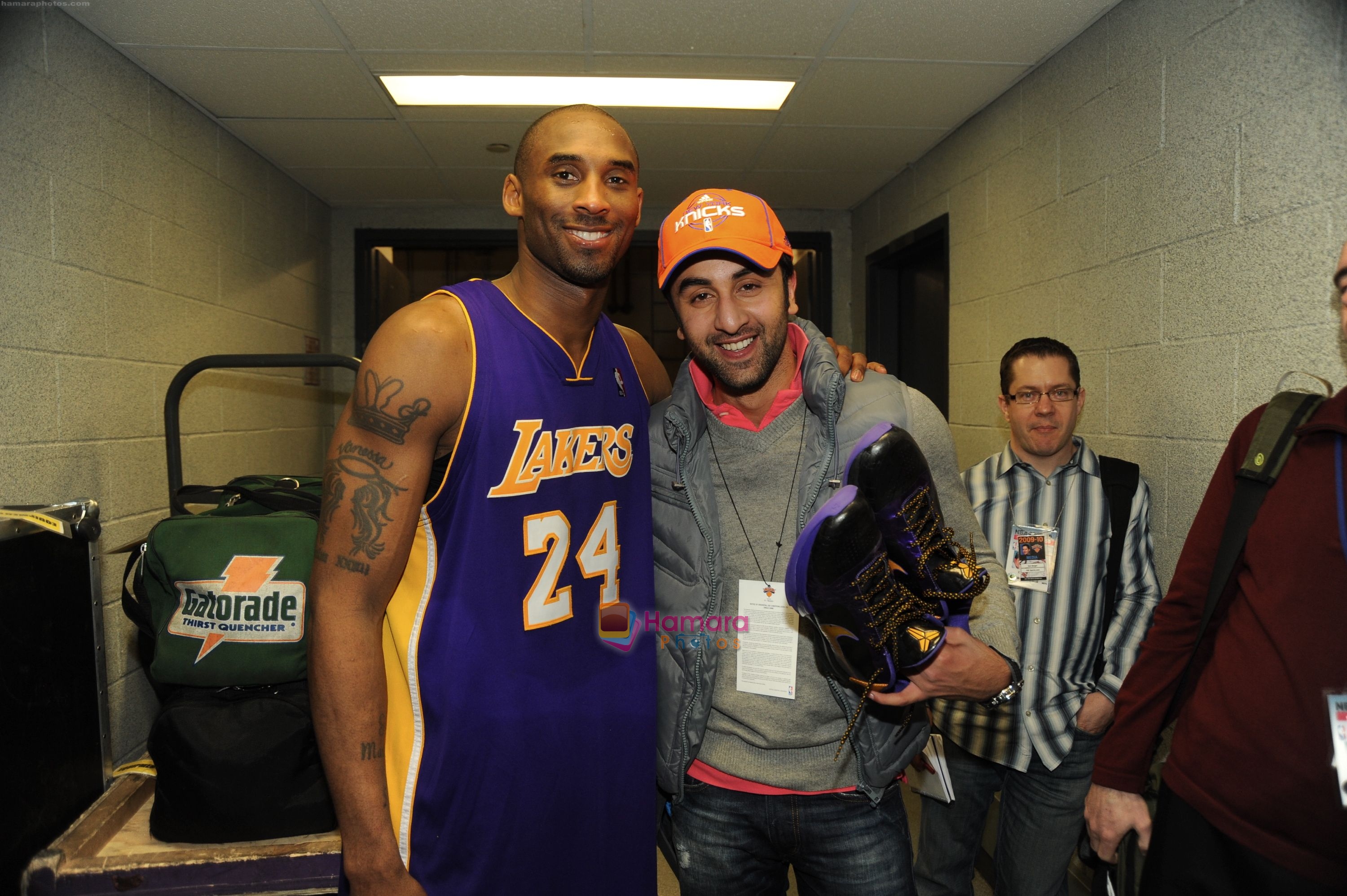 Ranbir Kapoor in New York visiting his athlete friends from the NBA on 22nd Jan 2010 