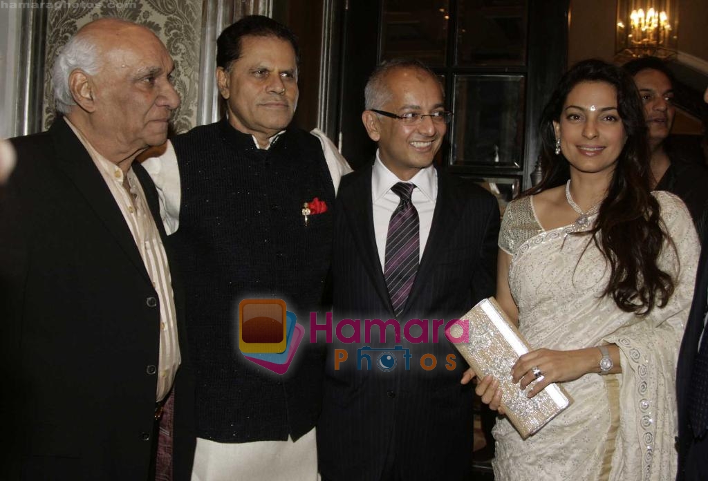 Juhi Chawla, Yash Chopra at Subarrami Reddy anniversary bash at Taj Hotel on 9th Feb 2010 