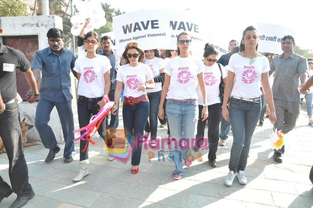 Minissha Lamba, Neha Dhupia, Mugdha Godse protest against Domestic voilence on Women in Bandra, Mumbai on 16th Feb 2010 