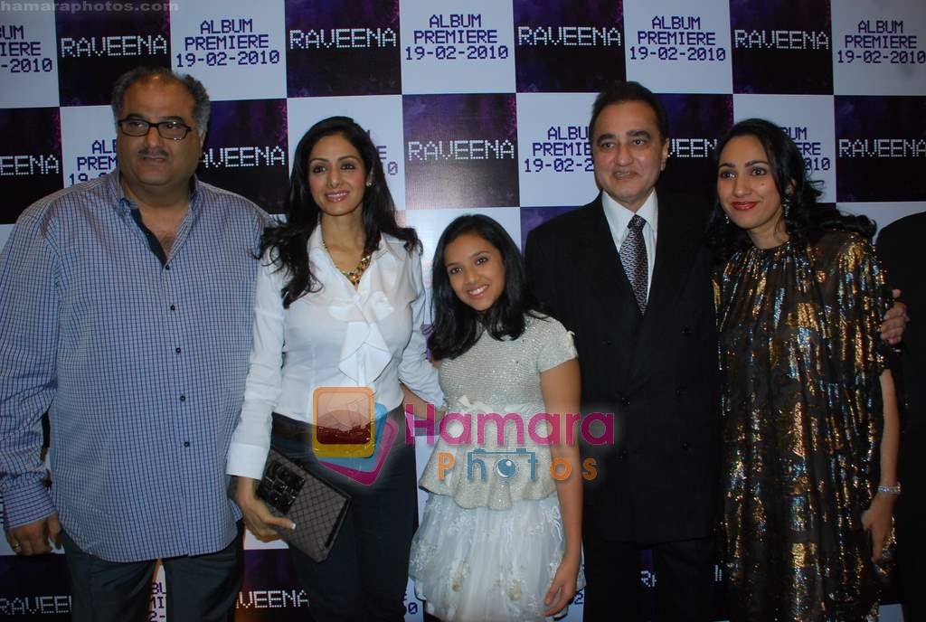 Sridevi, Boney Kapoor at singer Raveena's album launch in Trident on 19th Feb 2010 